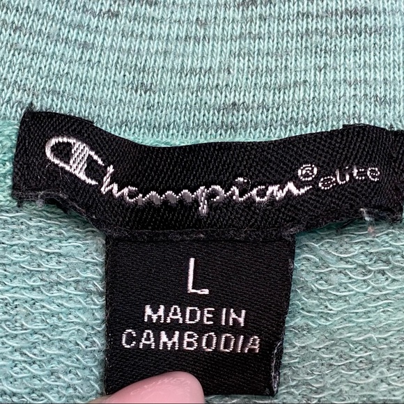 Champion Mint Green Zip Up Hoodie Large - Picture 2 of 11